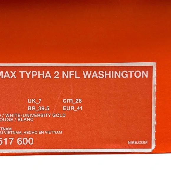 *Rare* Nike Air Max 2 Typha-Washington Redskins - Picture 5 of 5